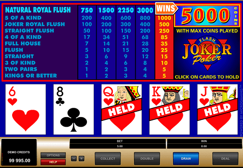 common video poker terms 