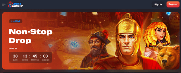 non stop drop promo from lucky hunter