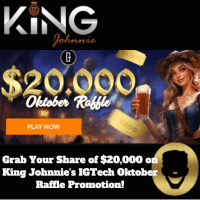 IGTech Oktober Raffle Promotion at King Johnnie Casino