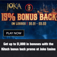 Joka Casino’s IGTech Bonus Back Promo