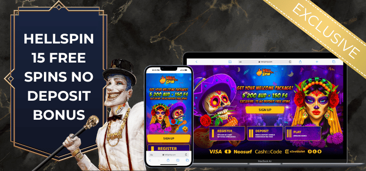 HellSpin 15 Free Spins No Deposit Bonus